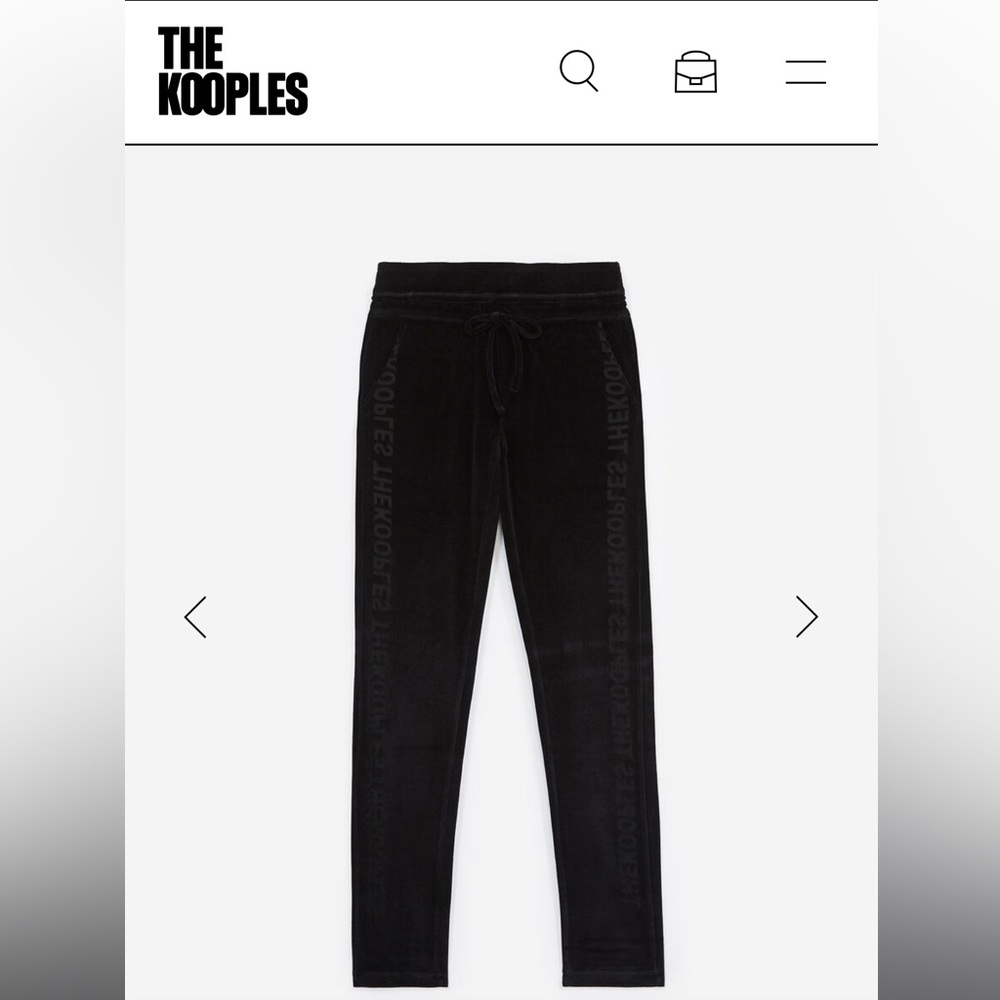 Kooples brand new velvet sweatpants